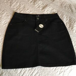 Black Denim Skirt
